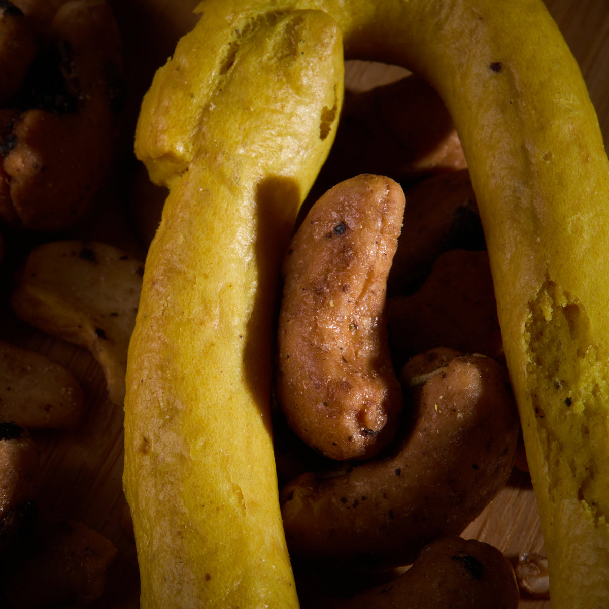 Close-up of Salty Fusion Turmeric Olive