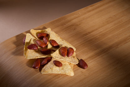 Spicy Fusion Onion Hot Lime Tortilla on a wooden board