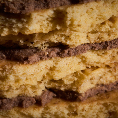 Close-up of Vanilla Cookies with Cocoa Filling
