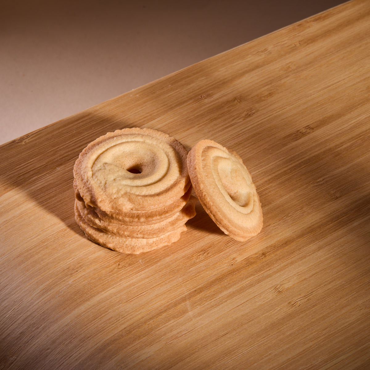 Vanilla Cookies on a wooden board