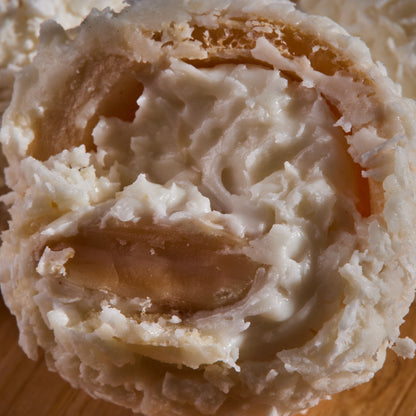 Close-up of Vegan Wafer Balls Almonds and Coconut