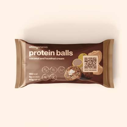protein balls coconut and hazelnut cream - Oh!My Snacks