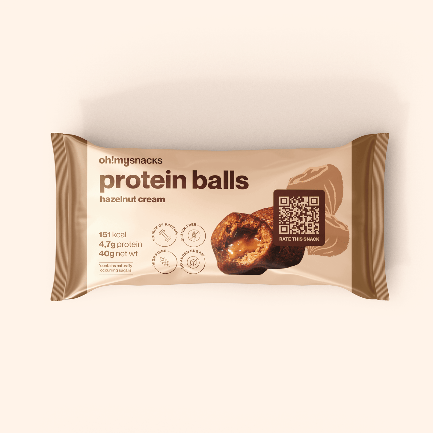 protein balls hazelnut cream - Oh!My Snacks