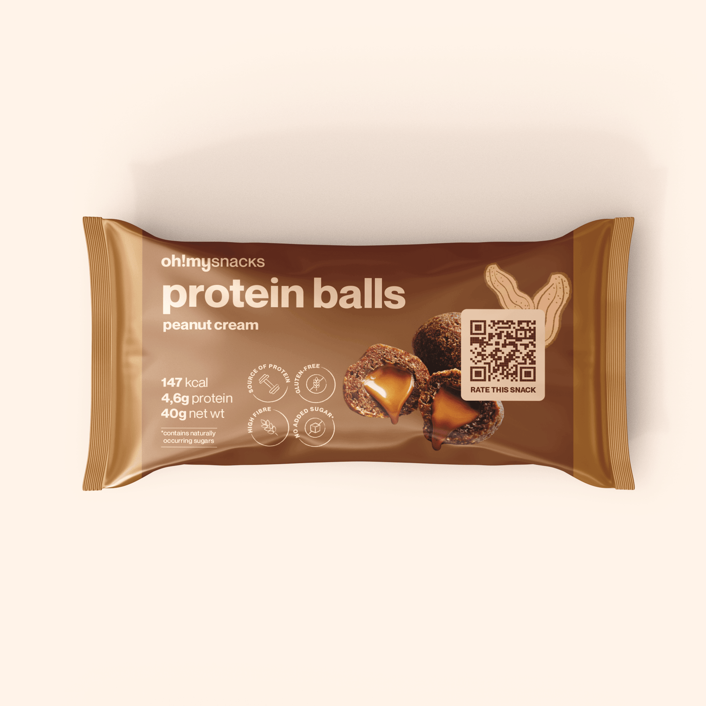 protein balls peanut cream - Oh!My Snacks