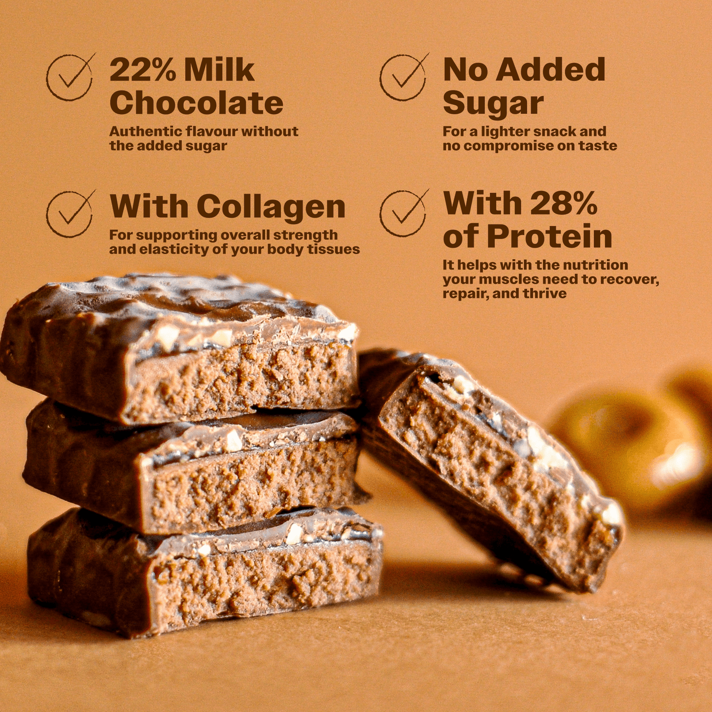 Protein Bar Chocolate and Caramel - Oh!My Snacks