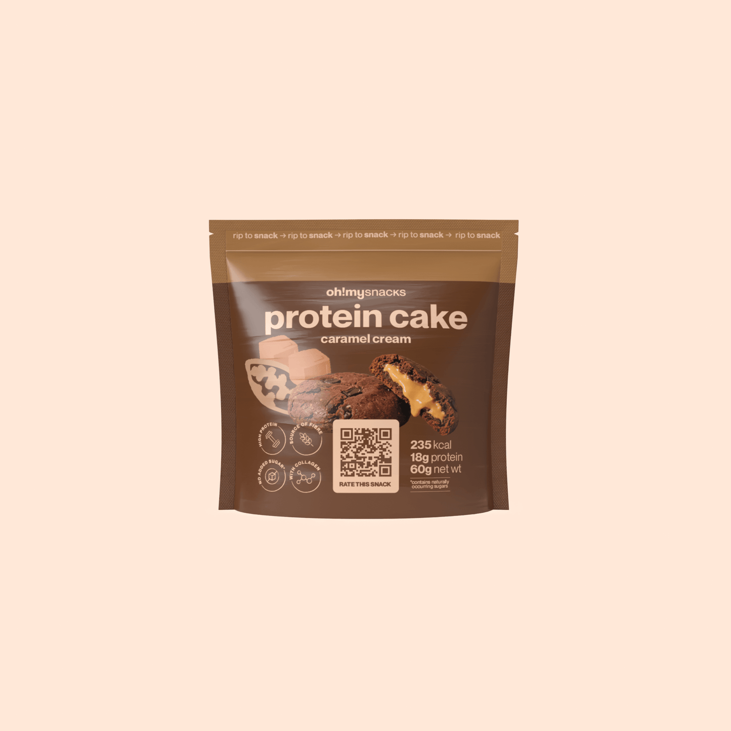protein cake caramel cream - Oh!My Snacks