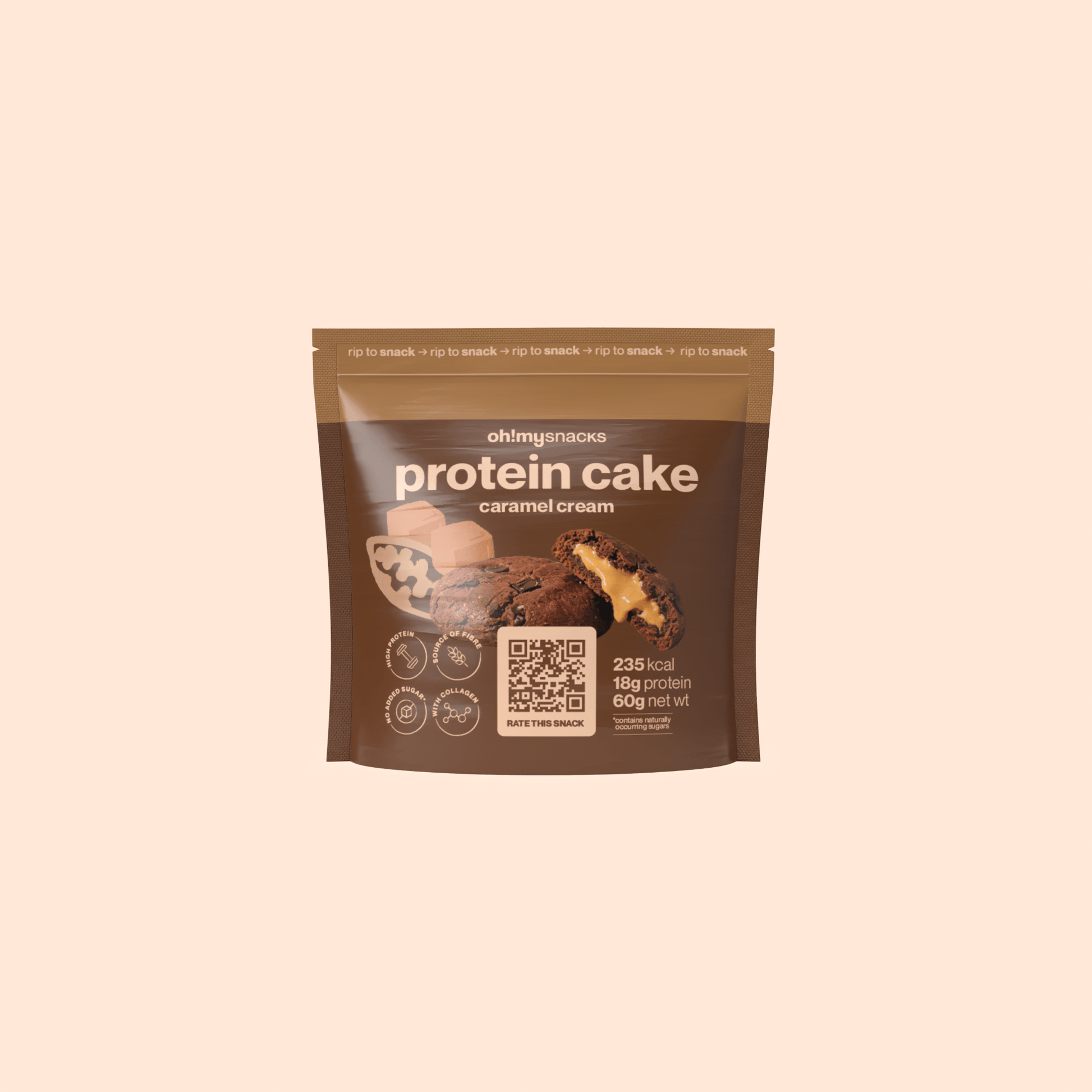 protein cake caramel cream - Oh!My Snacks