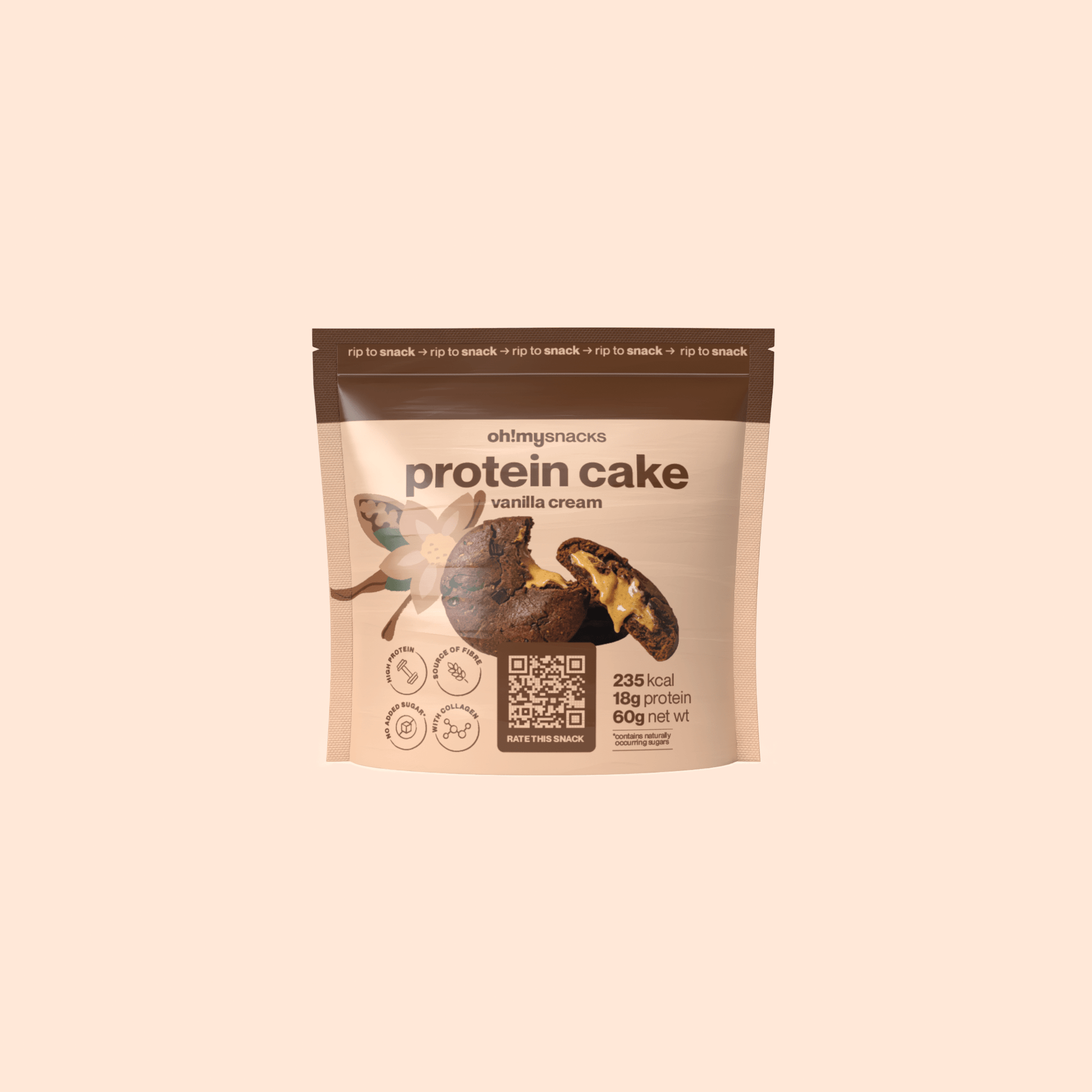 protein cake vanilla cream - Oh!My Snacks