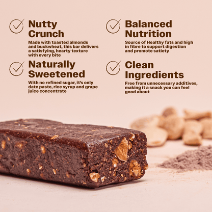 Raw Bar Crunchy Almond and Chocolate - Oh!My Snacks