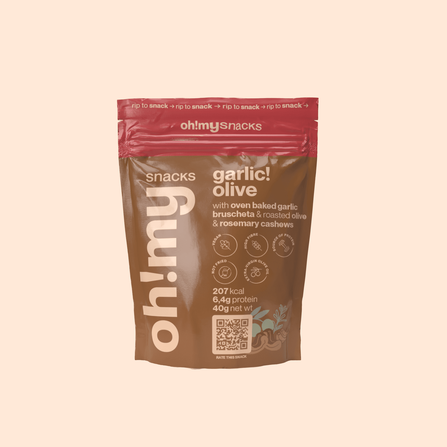 Salty Fusion Garlic Olive - Oh!My Snacks