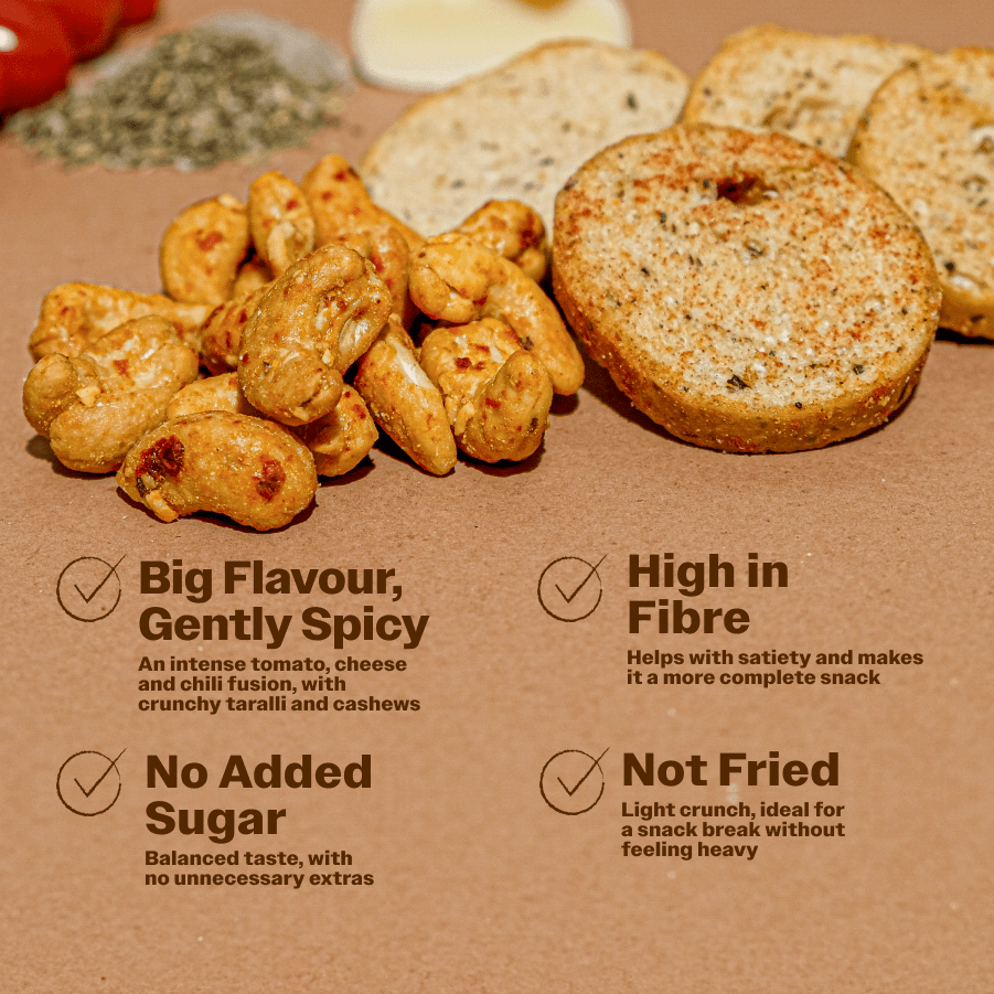 spicy fusion tomato cheese chili - Oh!My Snacks