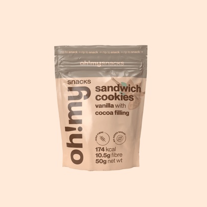 vanilla sandwich cookies with cocoa filling - Oh!My Snacks
